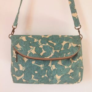 Besace Feuillage turquoise