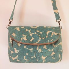 Besace Feuillage turquoise