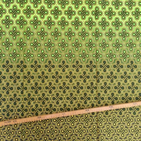 Tissu Wax pailleté dégradé vert imprimé Noeuds