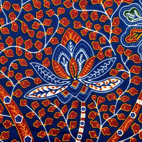 Tissu Wax hollandais imprimé Batik détail