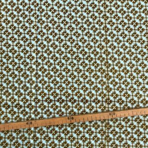 Tissu Wax kaki vert pale imprimé Croix