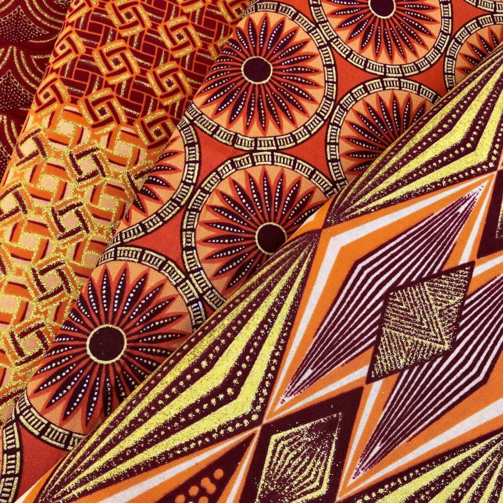 Wax pailletés orange