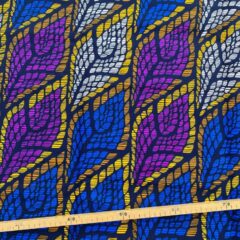 Tissu Wax multicolore Imprimé Feuilles