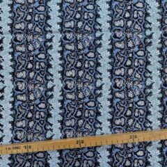 Tissu Wax pailleté gris bleuté imprimé Crotale
