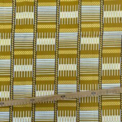 Tissu Wax pailleté marron imprimé Bi-face