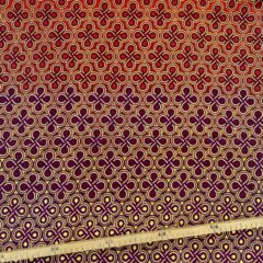 Tissu Wax pailleté rouge bordeaux imprimé Noeuds