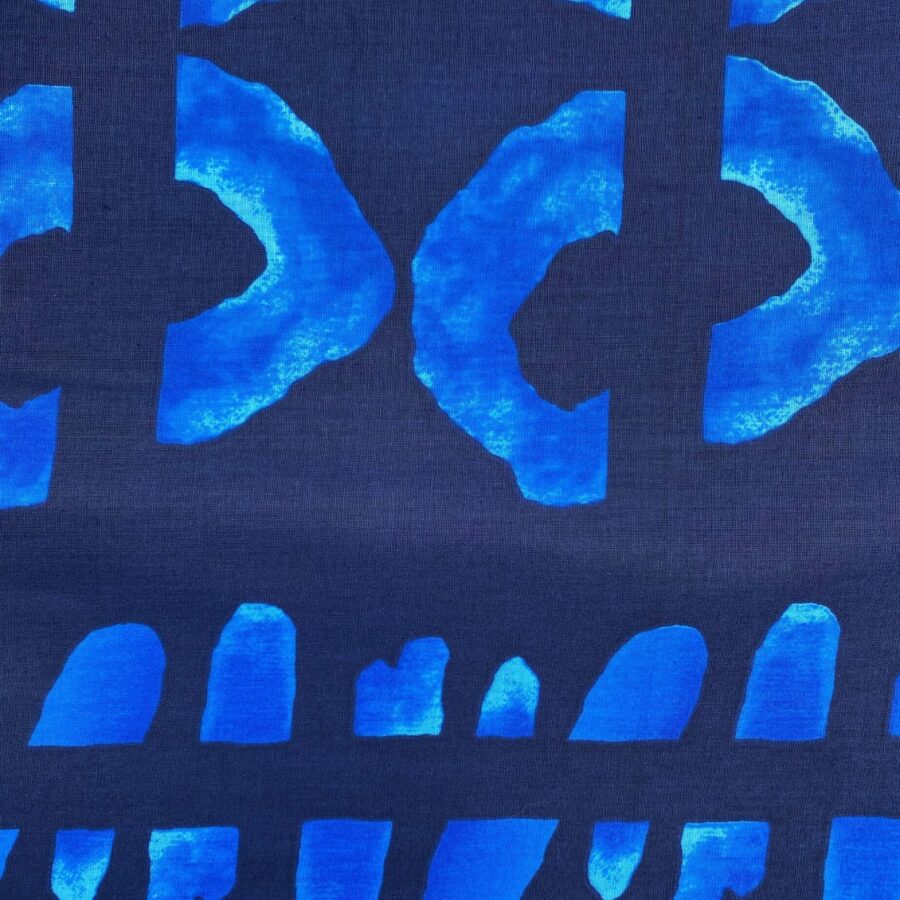 Tissu Wax bleu imprimé Indigo 3 détail