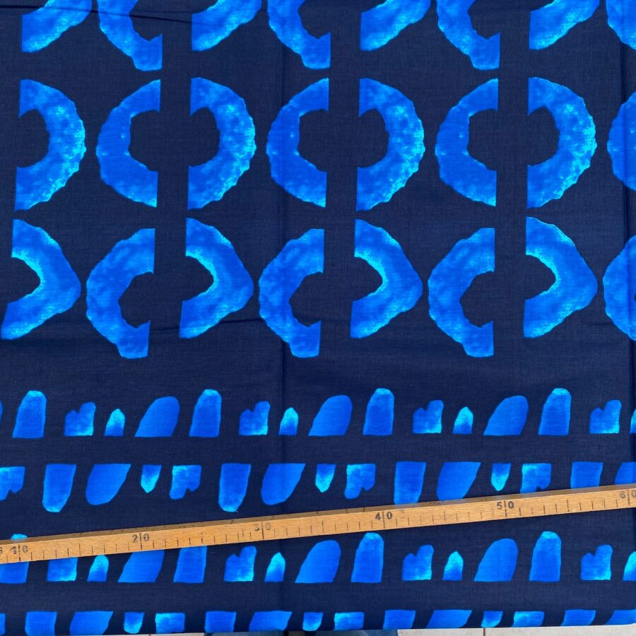 Tissu Wax bleu imprimé Indigo 3