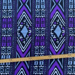 Tissu Wax violet gris imprimé Géo