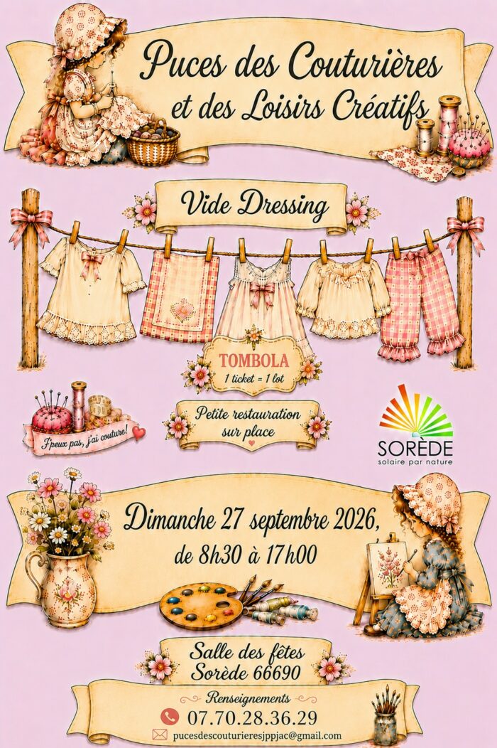 Affiche Puces des Couturières Sorède