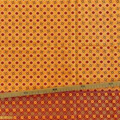 Tissu Wax pailleté orange imprimé Celte