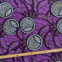 Tissu Wax prune imprimé Coupes
