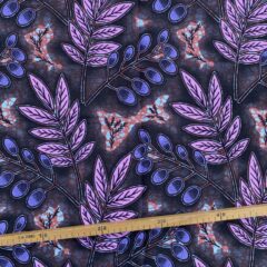 Tissu Wax rose violet imprimé Baies